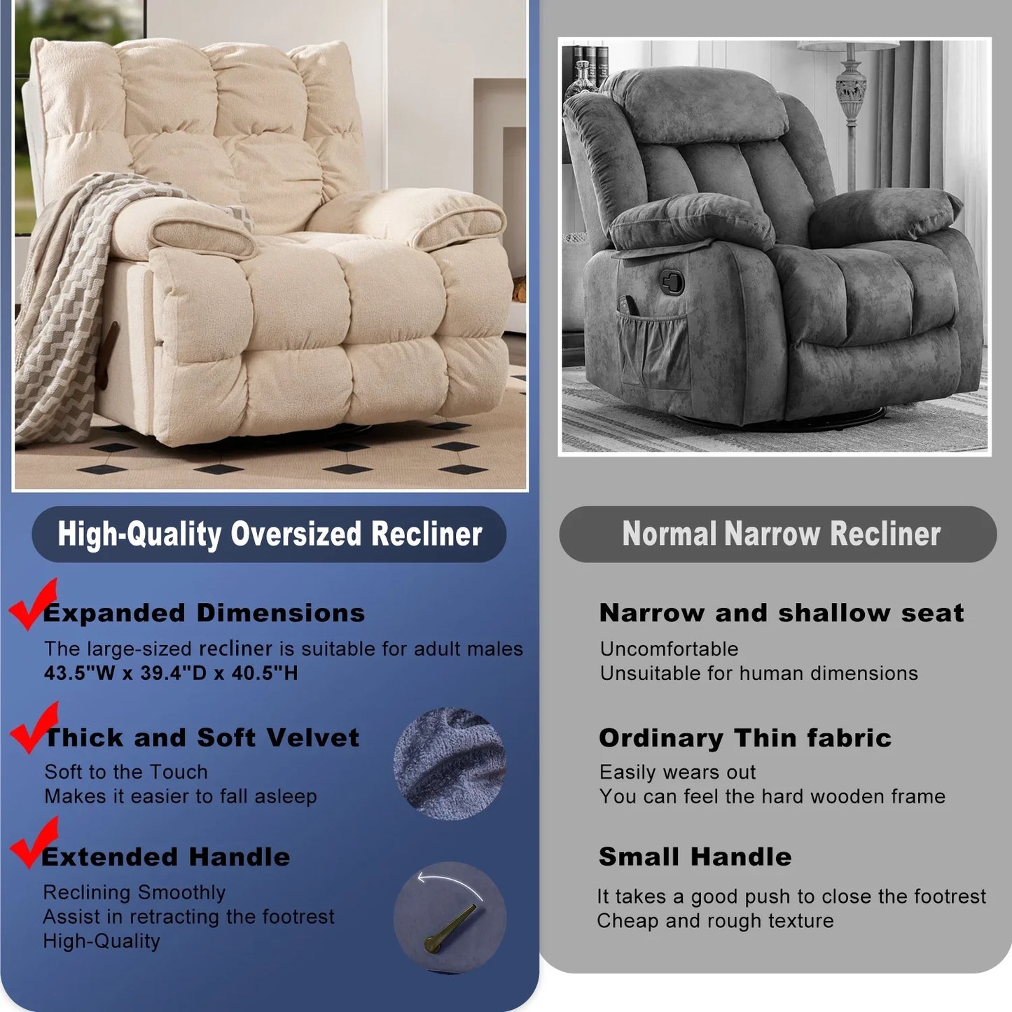 UltraComfort Rocker Recliner Chair