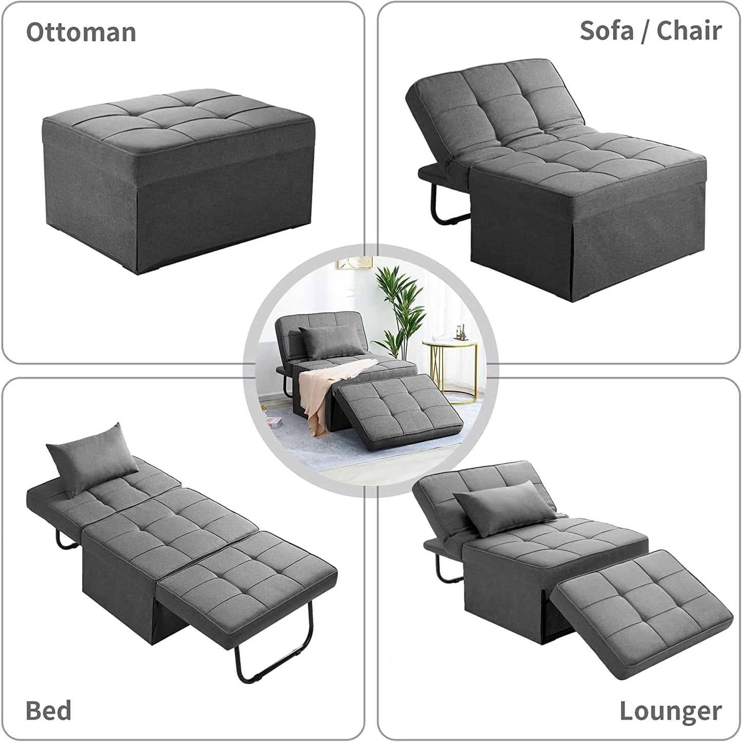 4 in 1 Multi-Function Folding Ottoman