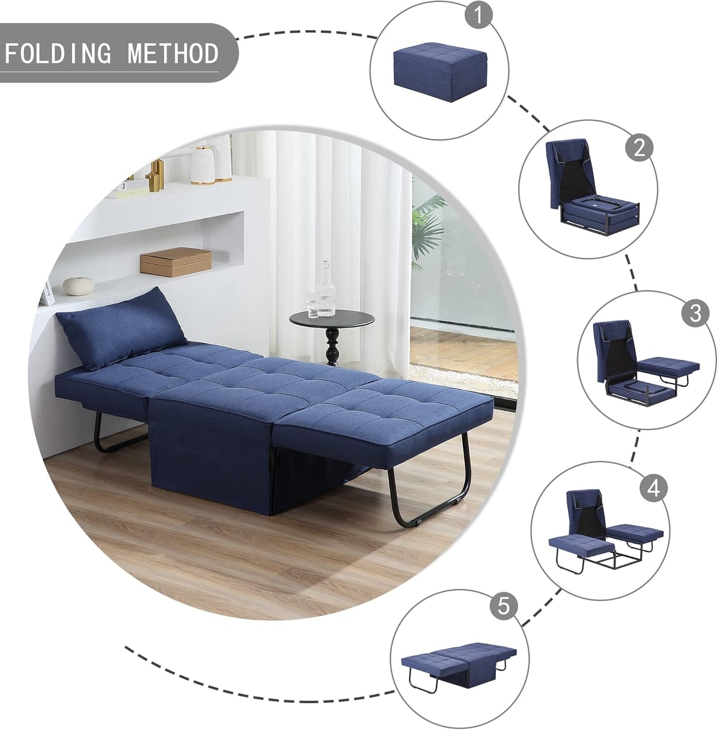 4 in 1 Multi-Function Folding Ottoman