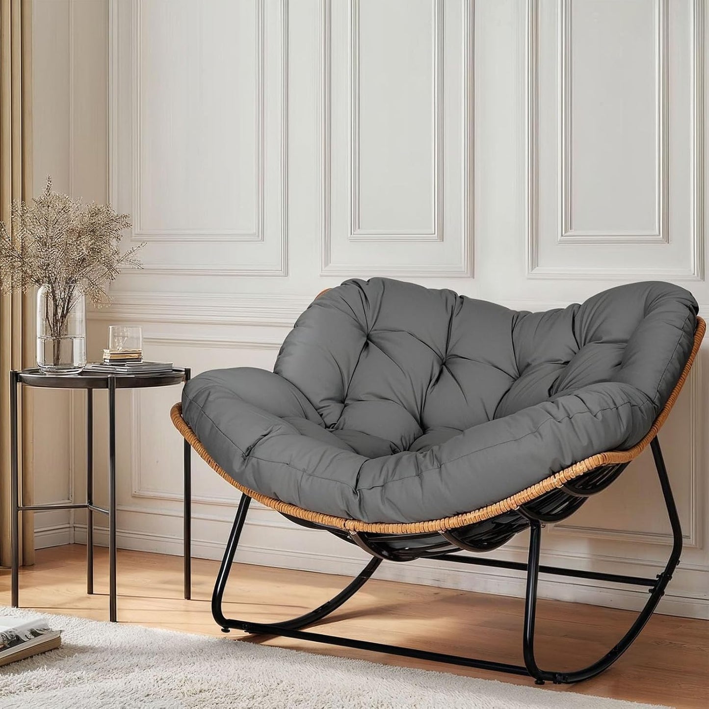 Oversized Egg-Shaped Rocking Recliner