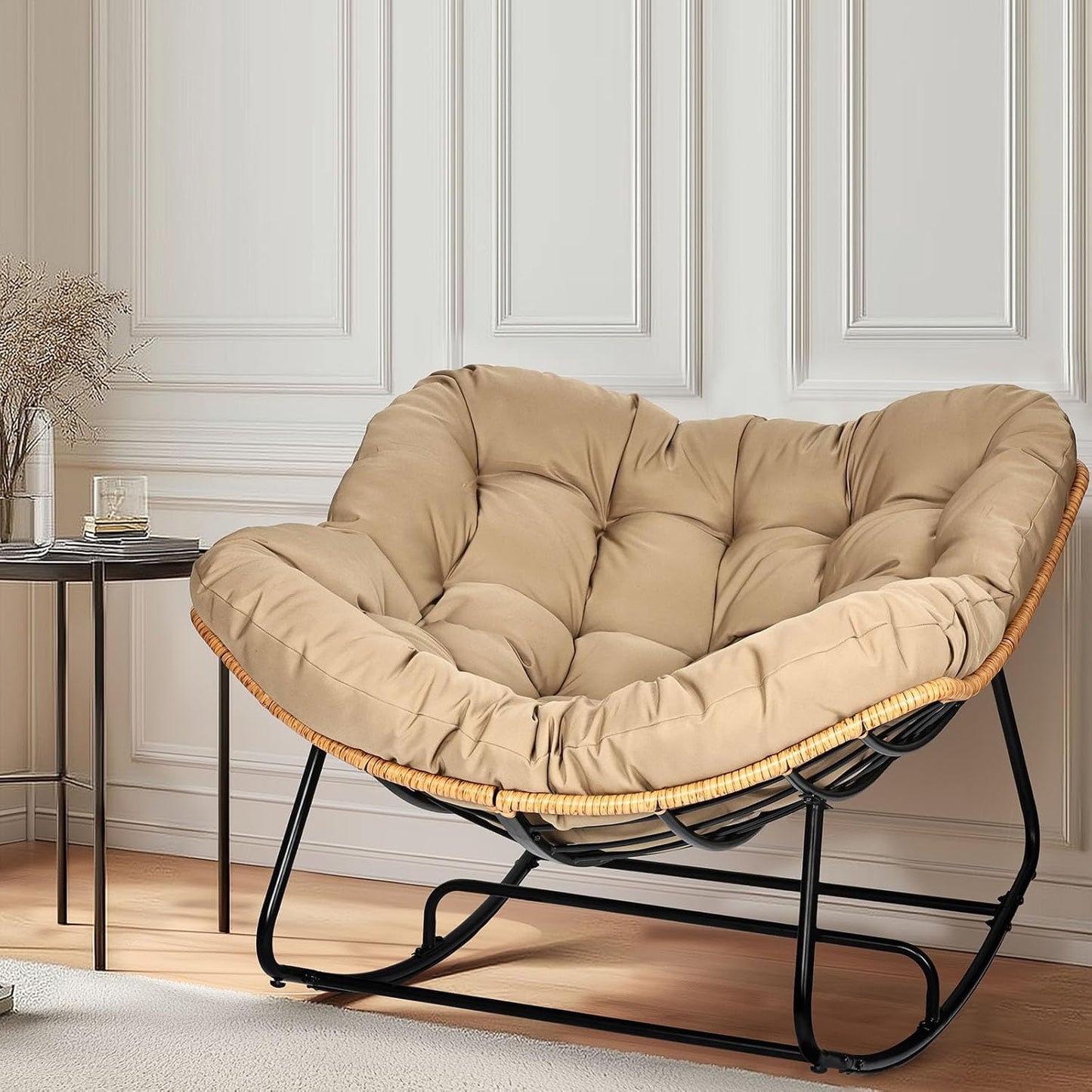 Oversized Egg-Shaped Rocking Recliner