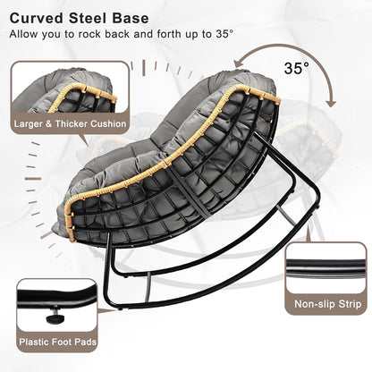 Oversized Egg-Shaped Rocking Recliner