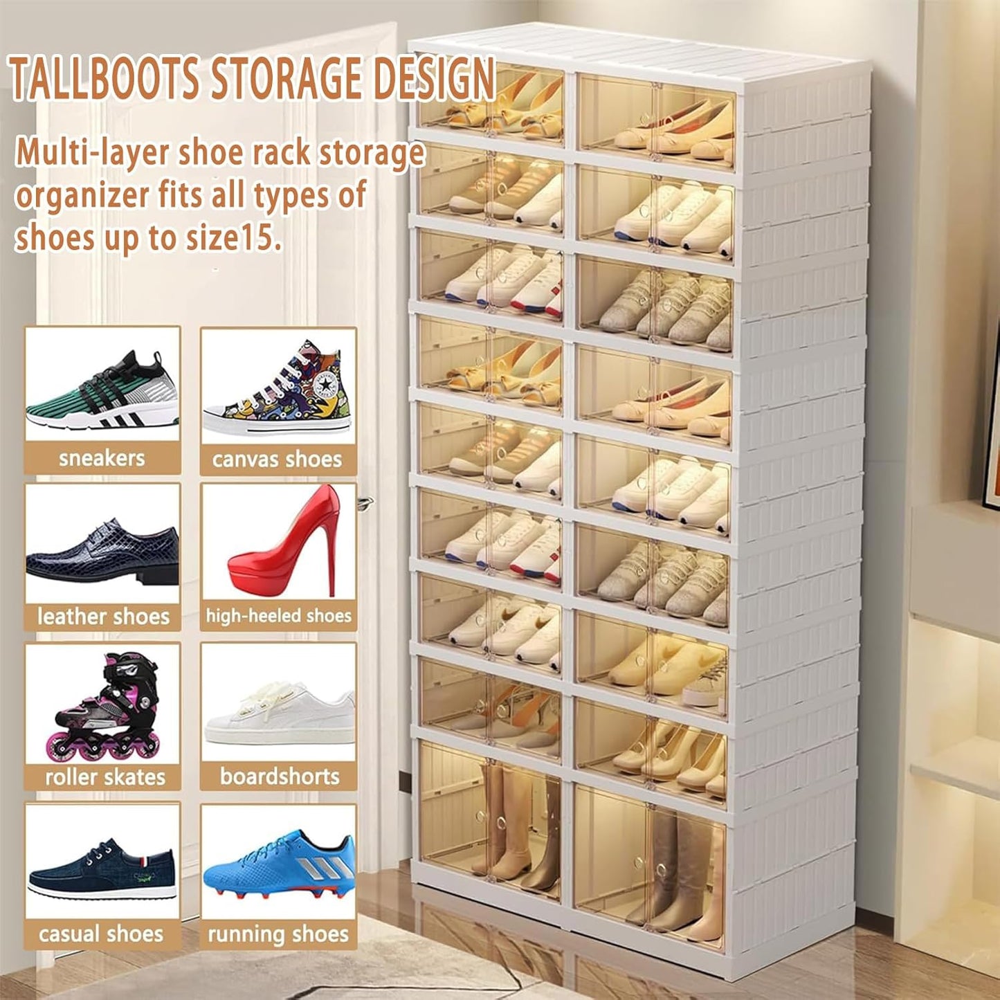 Foldable Shoe Rack Organizer