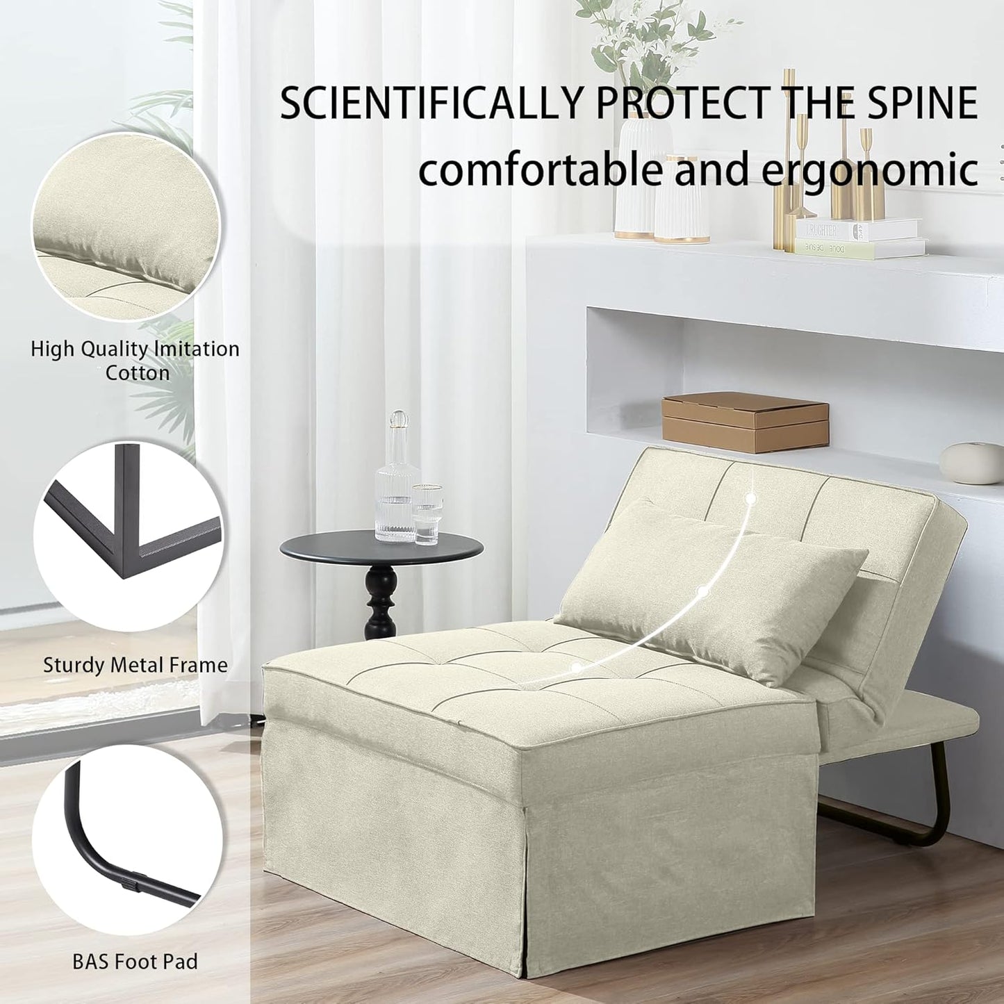4 in 1 Multi-Function Folding Ottoman