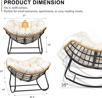Oversized Egg-Shaped Rocking Recliner