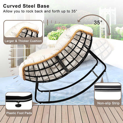 Oversized Egg-Shaped Rocking Recliner