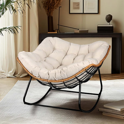 Oversized Egg-Shaped Rocking Recliner