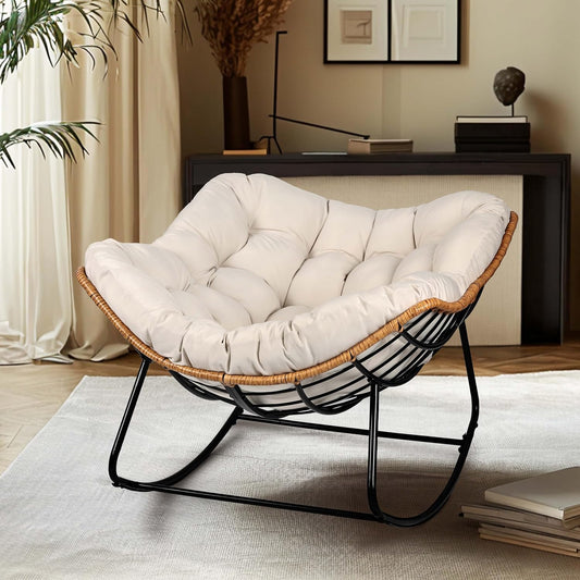 Oversized Egg-Shaped Rocking Recliner