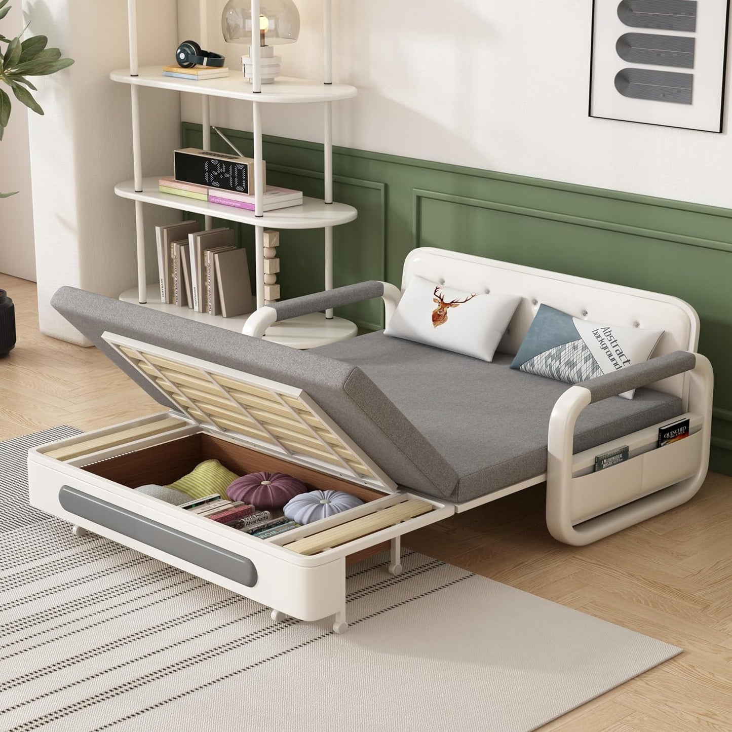 Expandable Sofa Bed with Hidden Storage