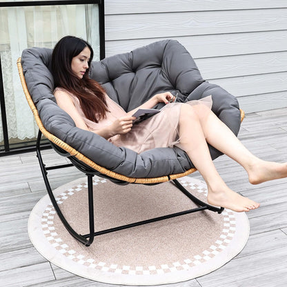 Oversized Egg-Shaped Rocking Recliner